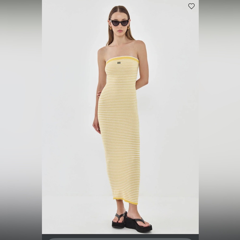 De Rococo Boucle Strapless Maxi S